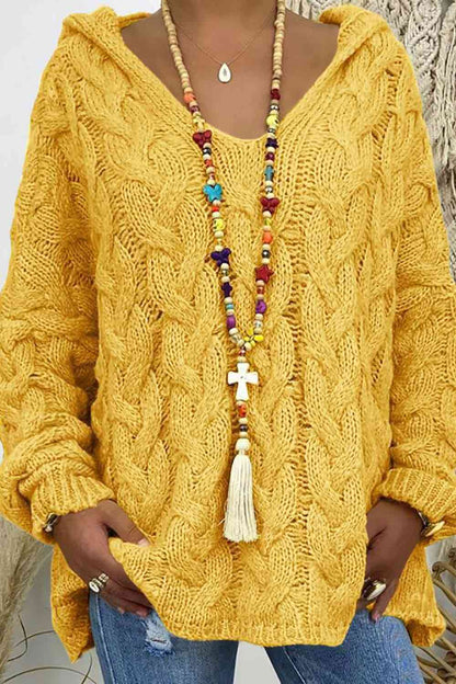 Cable-Knit Hooded Sweater - Create the impossible