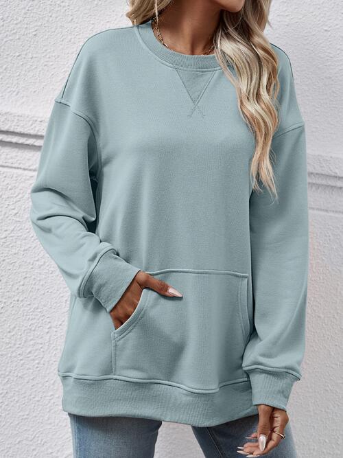 Round Neck Long Sleeve Sweatshirt - Create the impossible