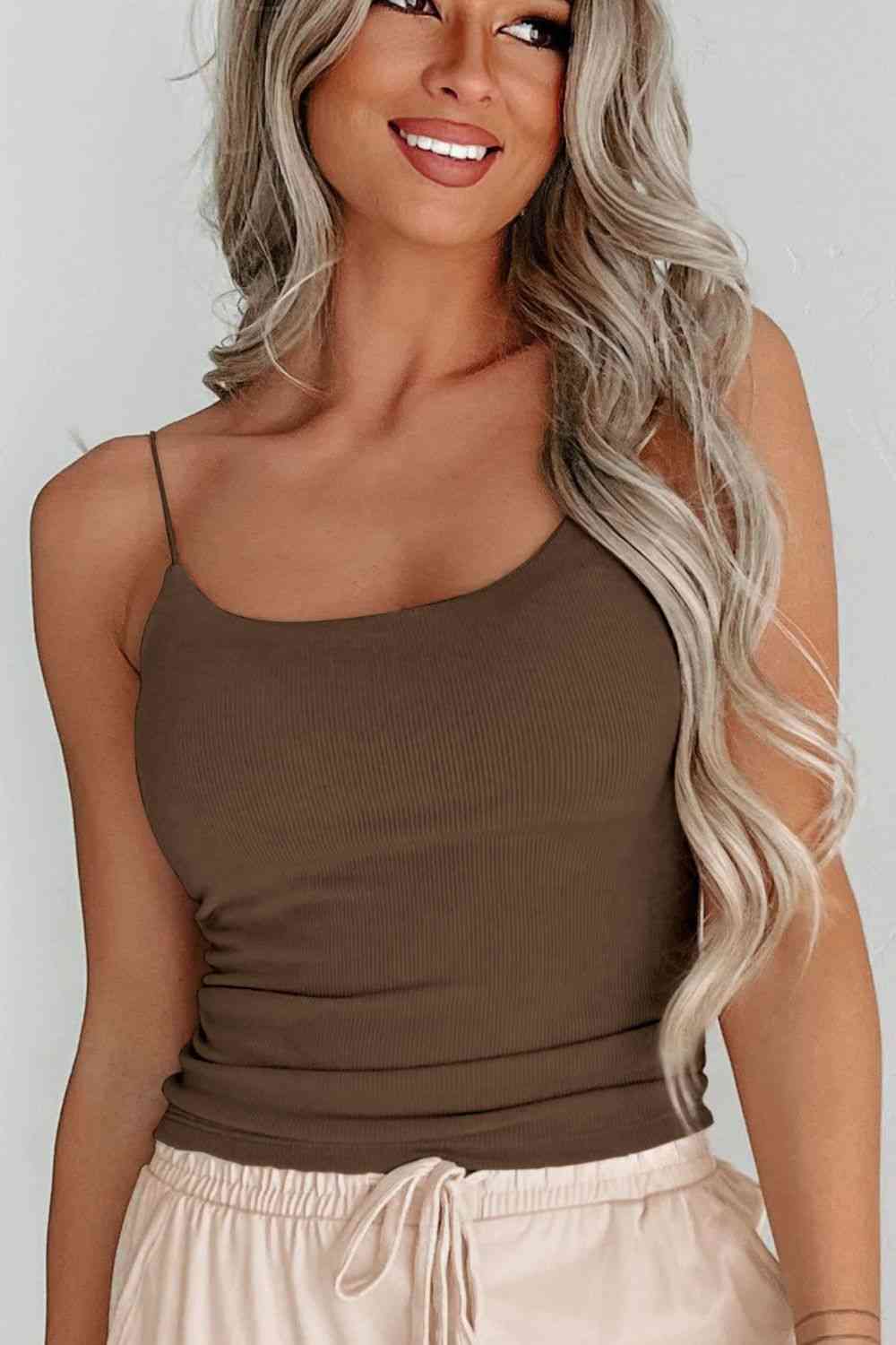 Ribbed Scoop Neck Cami