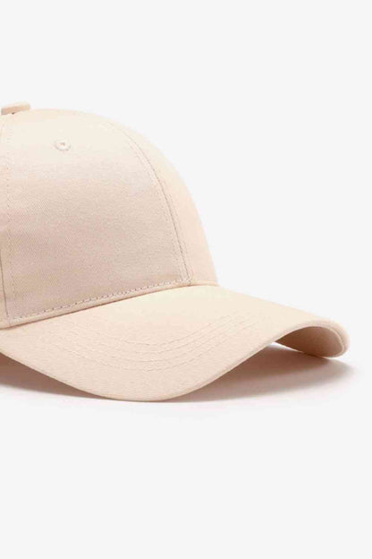 Plain Adjustable Cotton Baseball Cap