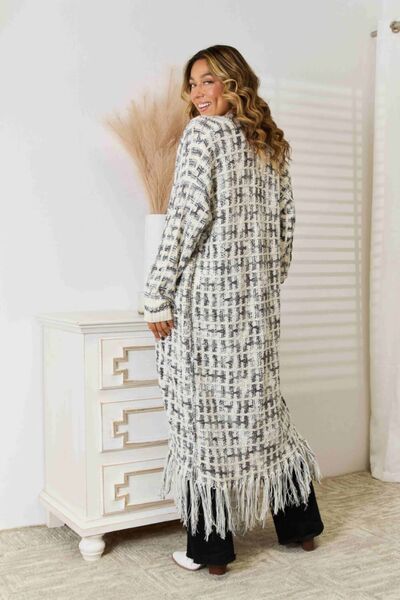 Multicolored Open Front Fringe Hem Cardigan - Create the impossible
