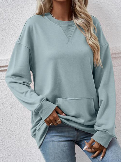 Round Neck Long Sleeve Sweatshirt - Create the impossible