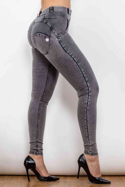 Baeful Buttoned Skinny Long Jeans