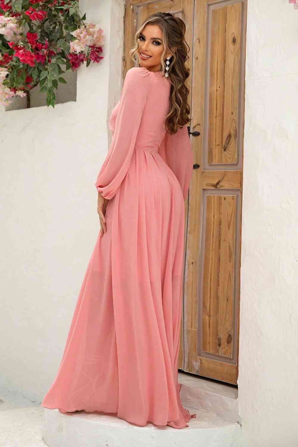 Twist Front Cutout Long Sleeve Dress - Create the impossible