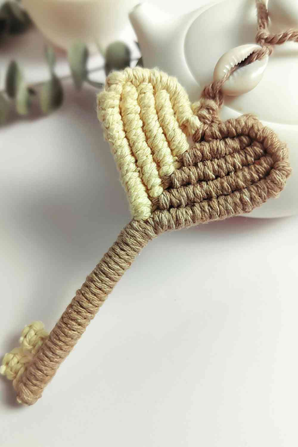 Cotton Cord Key Shape Pendant Necklace - Create the impossible