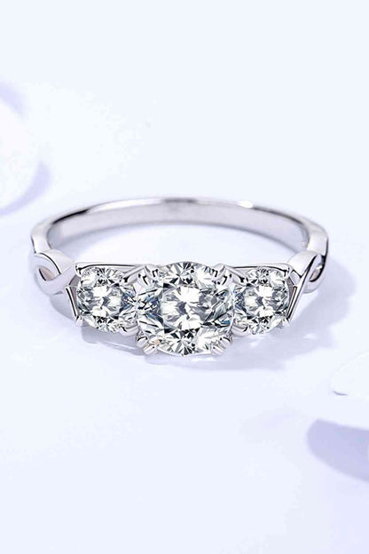 1 Carat Moissanite 925 Sterling Silver Ring