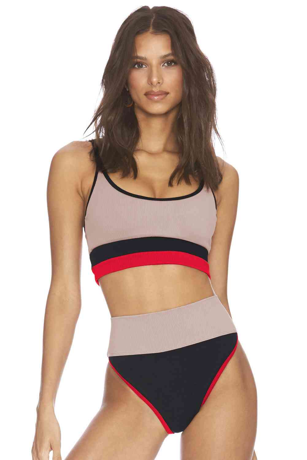 Color Block Spaghetti Strap Two-Piece Swim Set - Create the impossible