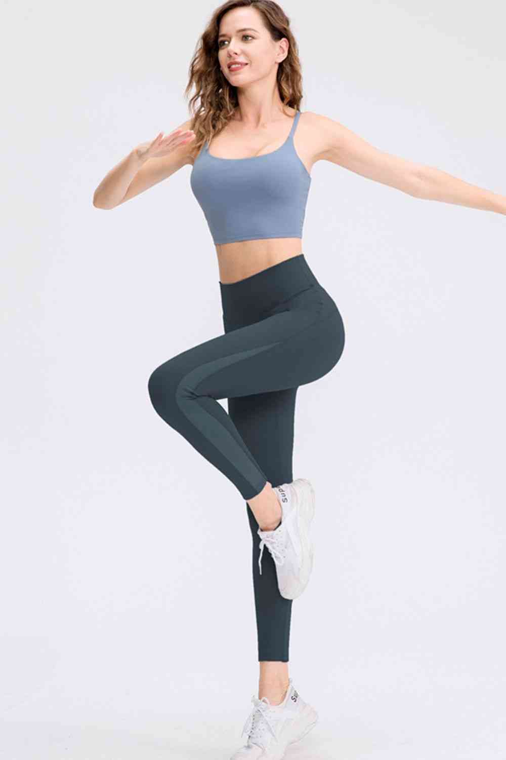 Wide Waistband Slim Fit Long Sports Pants - Create the impossible