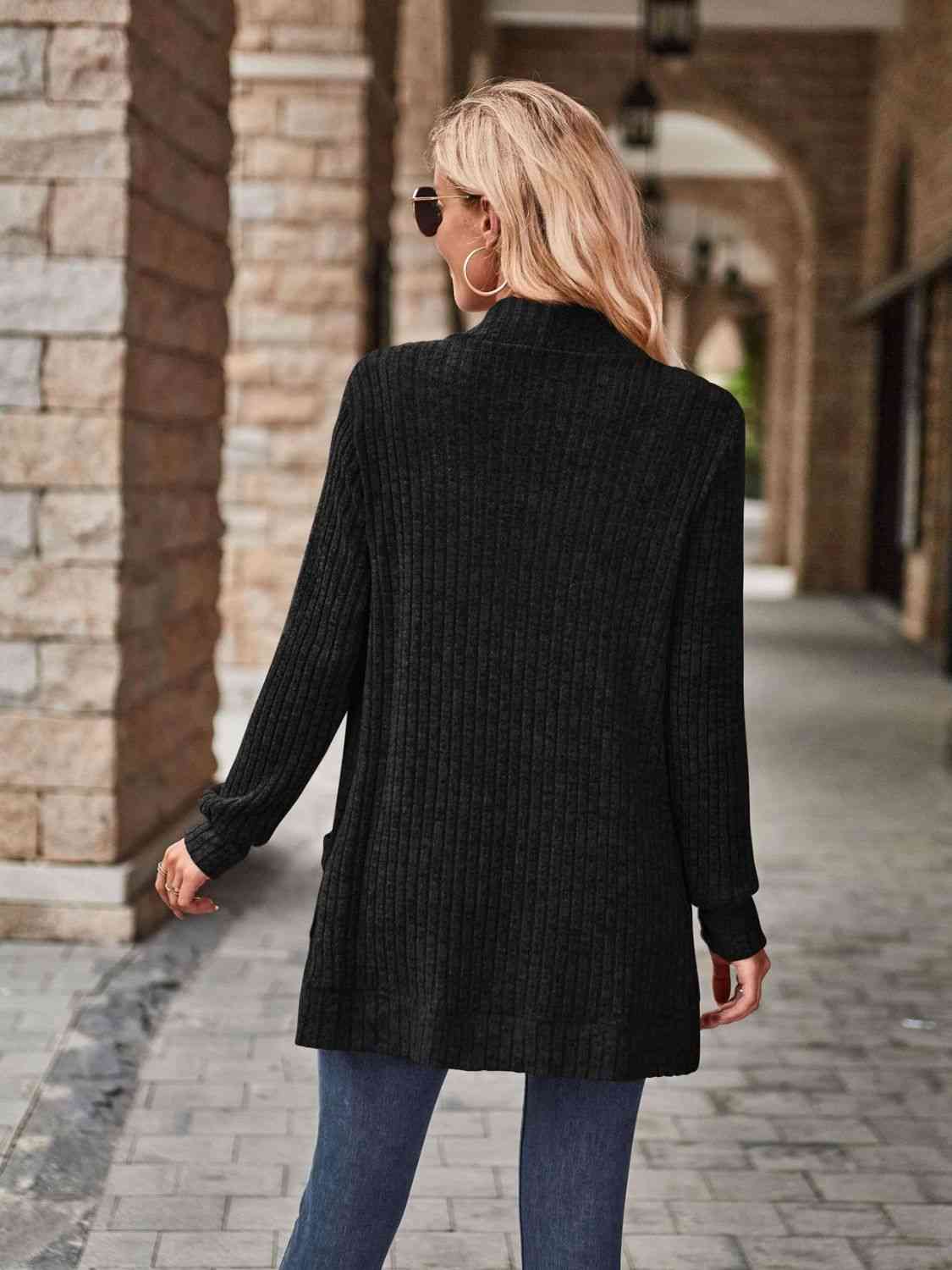 Open Front Cardigan with Pockets - Create the impossible