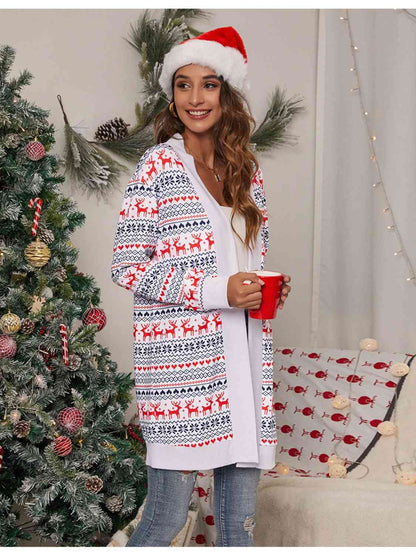 Christmas Open Front Cardigan