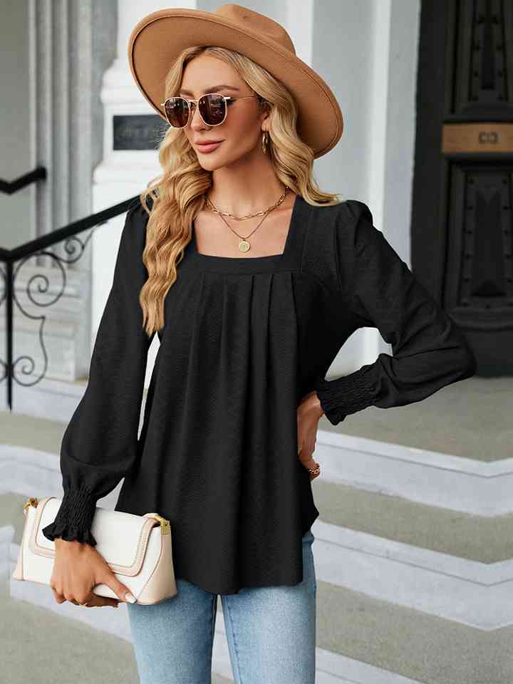 Square Neck Puff Sleeve Blouse - Create the impossible