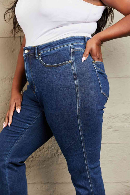 Judy Blue Kailee Full Size Tummy Control High Waisted Straight Jeans