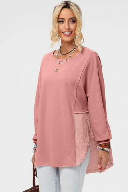 Curved Hem Dolman Sleeve Top - Create the impossible