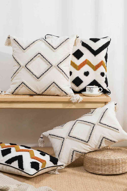 Geometric Embroidered Decorative Throw Pillow Case - Create the impossible