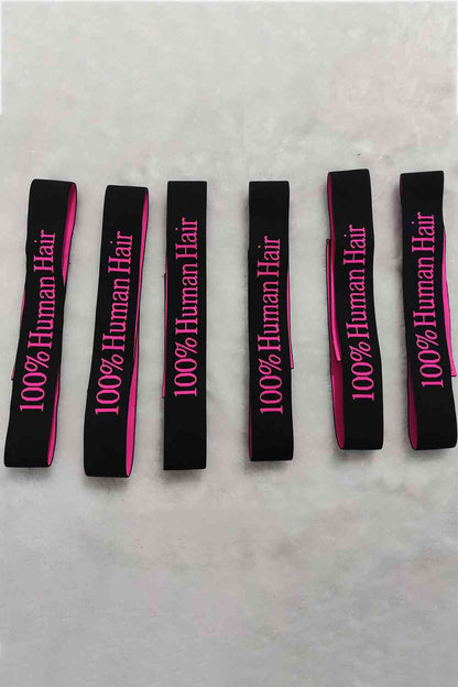 5-Pack Letter Elastic Wig Grips