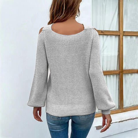 Crisscross Cold-Shoulder Sweater - Create the impossible