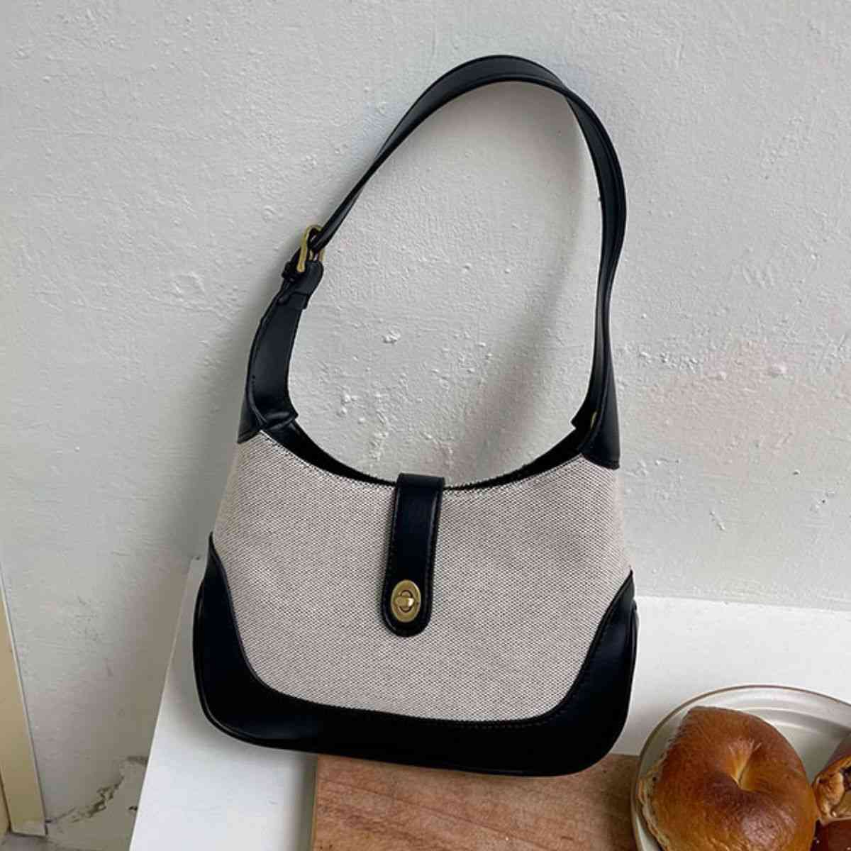 Adored Contrast Canvas Shoulder Bag