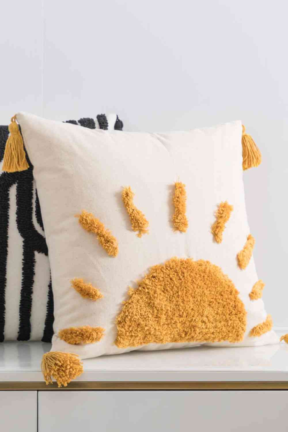 Sun Graphic Tassel Decorative Throw Pillow Case - Create the impossible