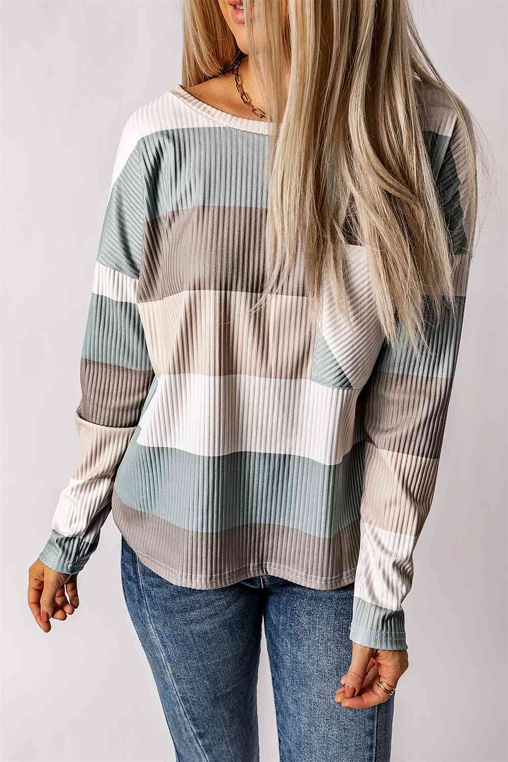 Wide Stripe Top with Pocket - Create the impossible