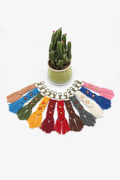 Assorted 4-Pack Handmade Macrame Fringe Keychain - Create the impossible