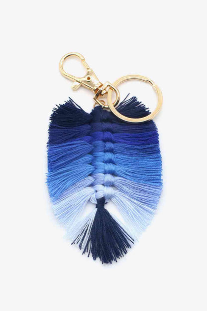 Assorted 4-Pack Leaf Shape Fringe Keychain - Create the impossible