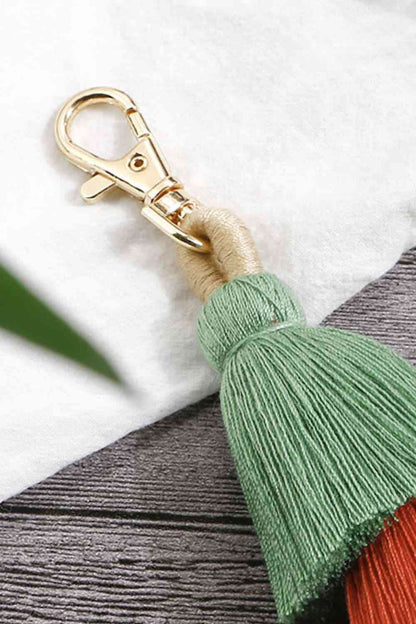 Layered Tassel Keychain