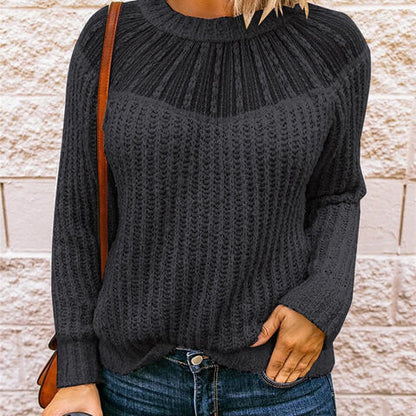 Round Neck Rib-Knit Sweater - Create the impossible