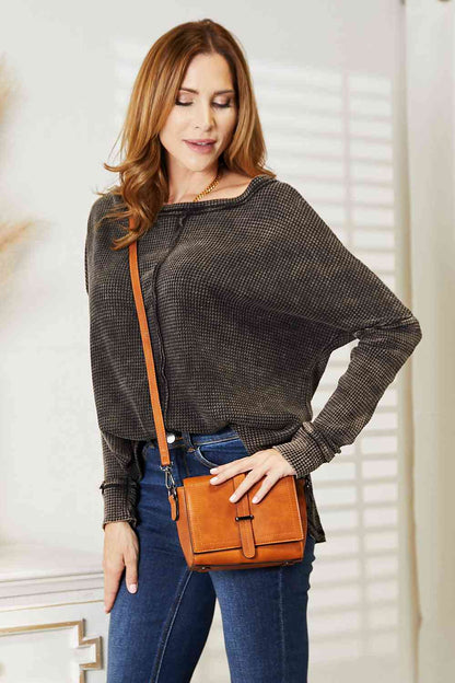 SHOMICO PU Leather Crossbody Bag