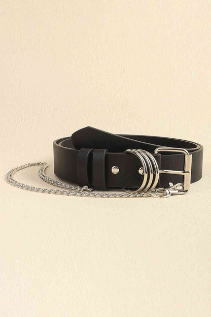 PU Leather Alloy Chain Belt