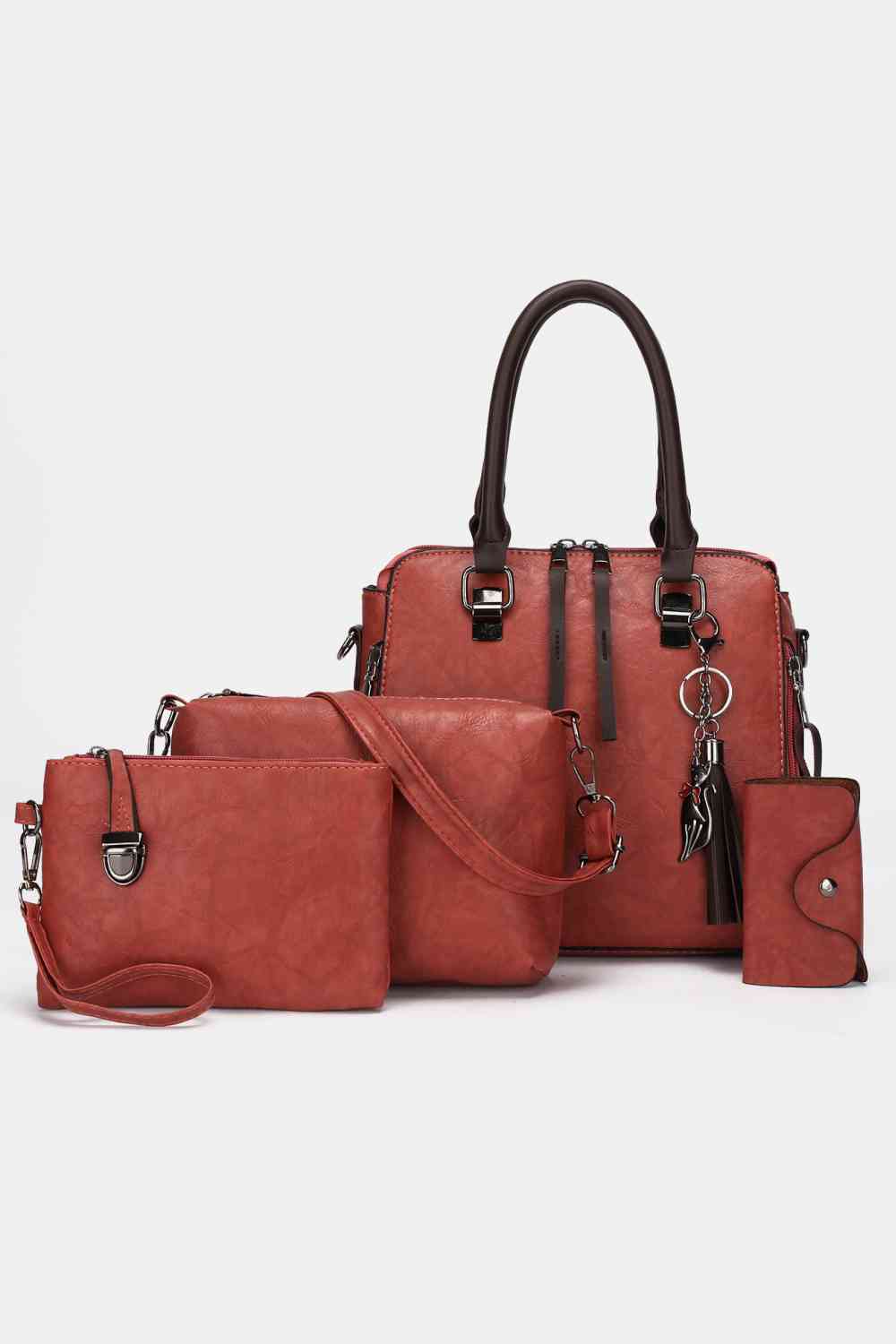 4-Piece PU Leather Bag Set