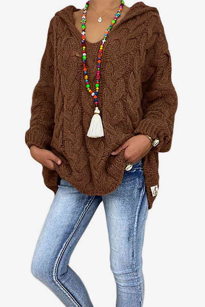 Cable-Knit Hooded Sweater - Create the impossible
