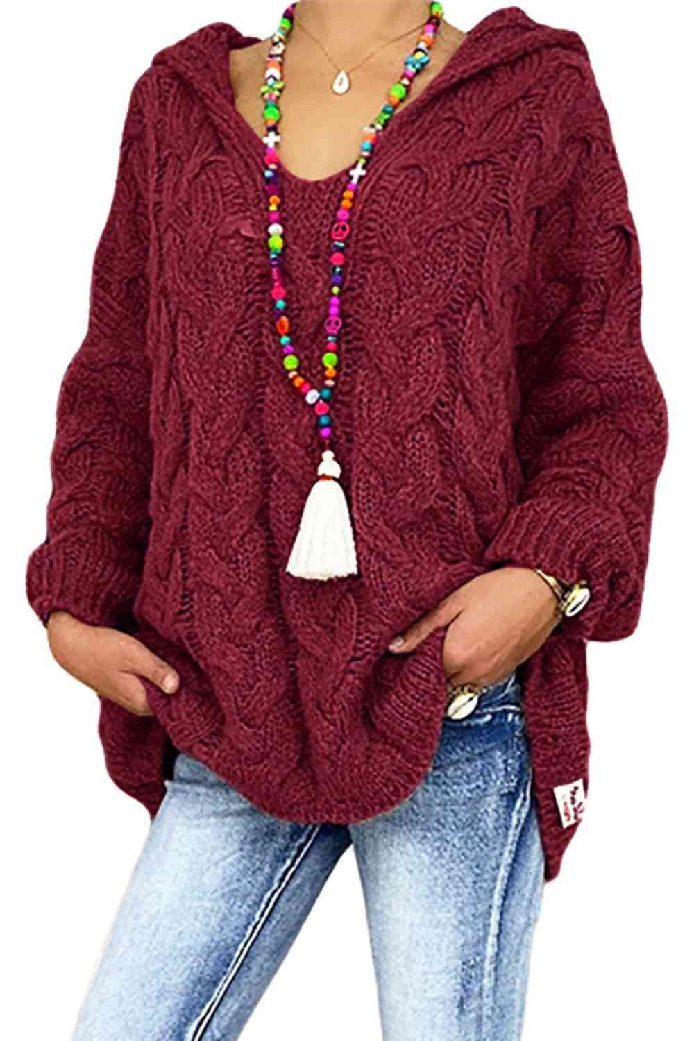 Cable-Knit Hooded Sweater - Create the impossible