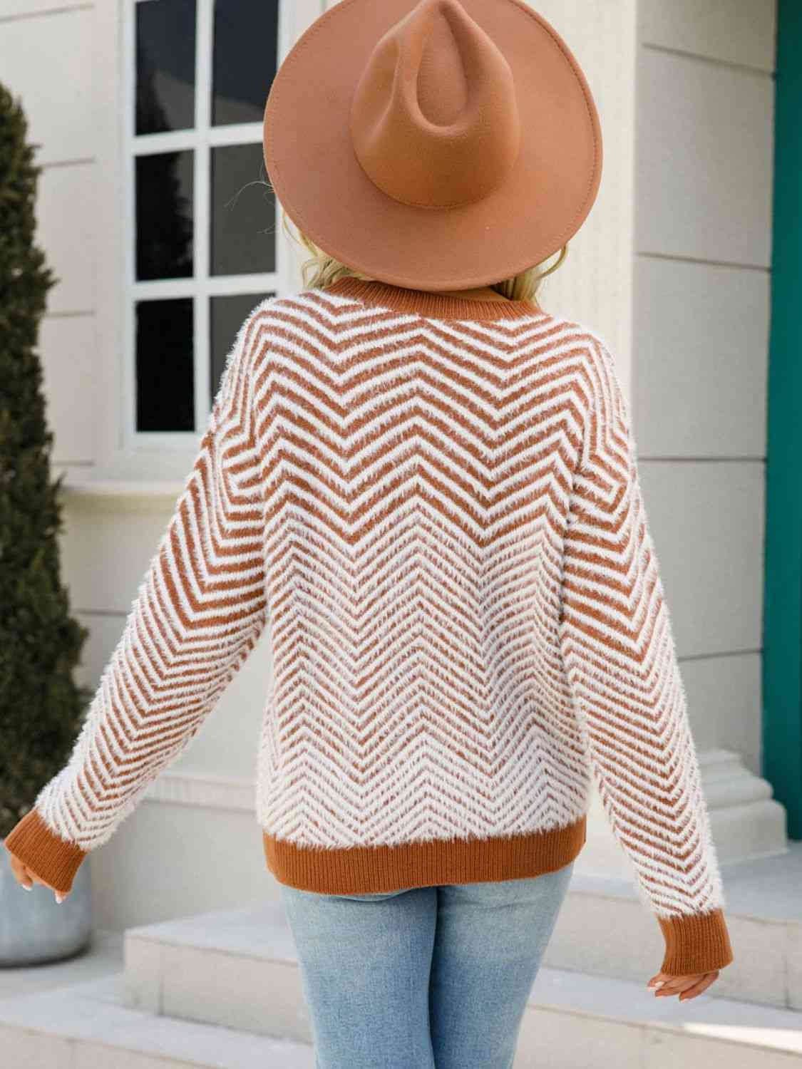 Round Neck Long Sleeve Sweater