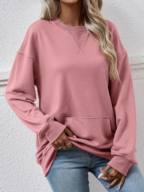 Round Neck Long Sleeve Sweatshirt - Create the impossible