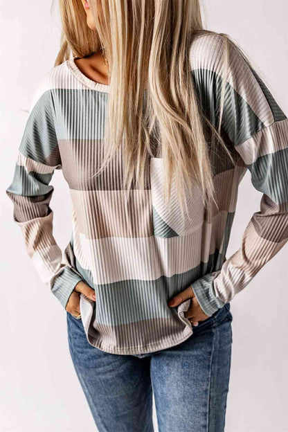 Wide Stripe Top with Pocket - Create the impossible