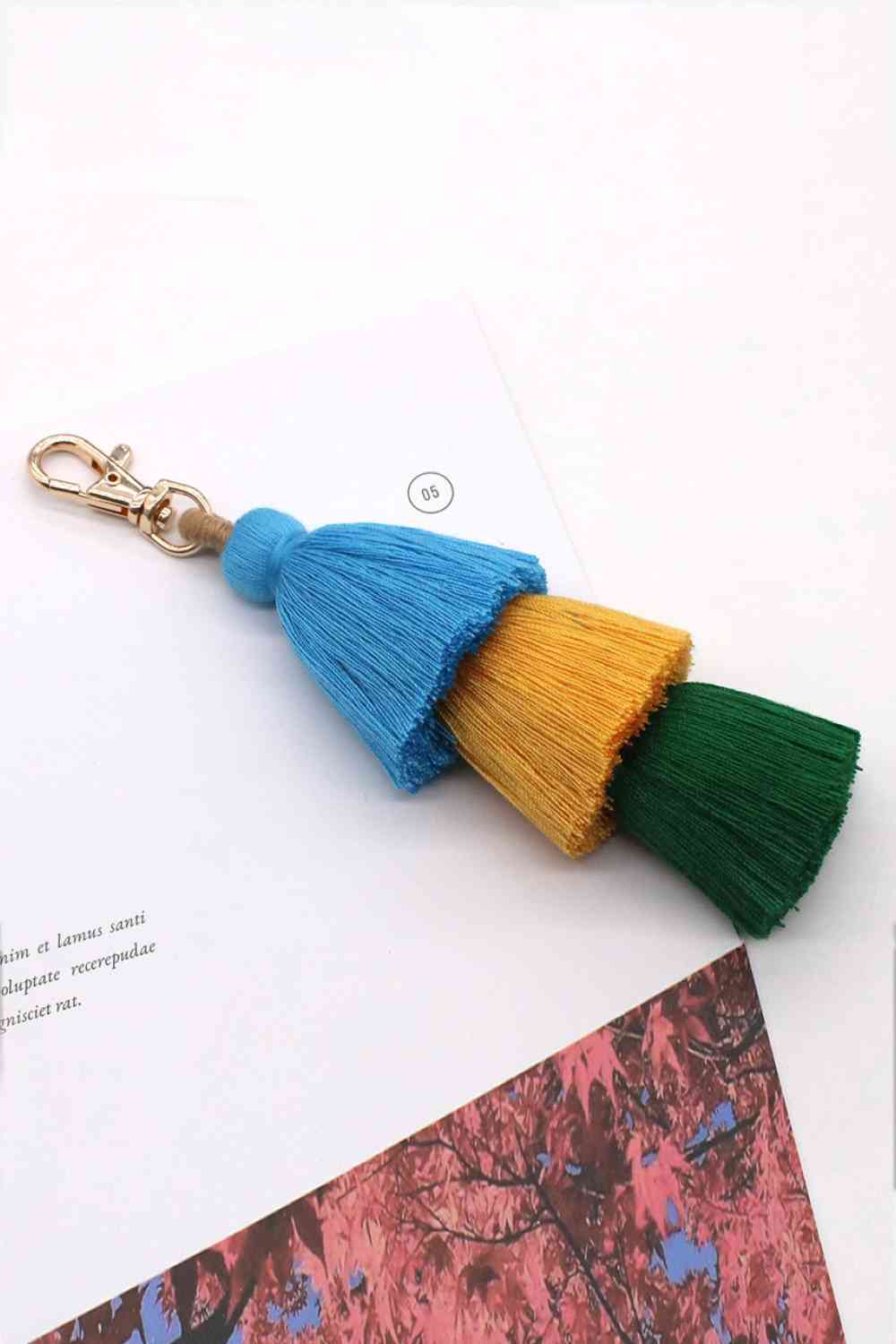 Assorted 4-Pack Multicolored Fringe Keychain - Create the impossible