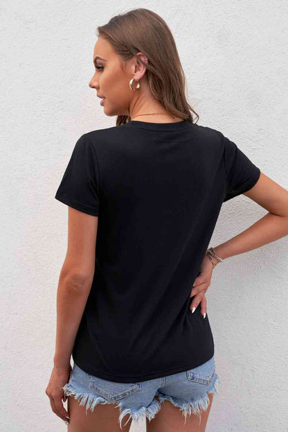 Women Graphic Round Neck Tee Shirt