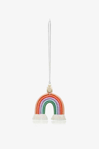 Rainbow Fringed Keychain