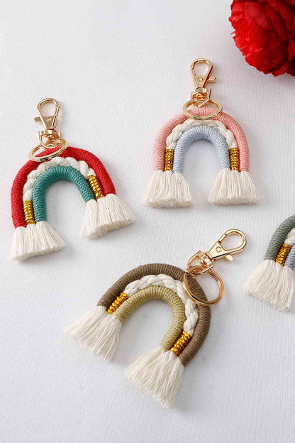 Random 4-Pack Rainbow Tassel Key Chain