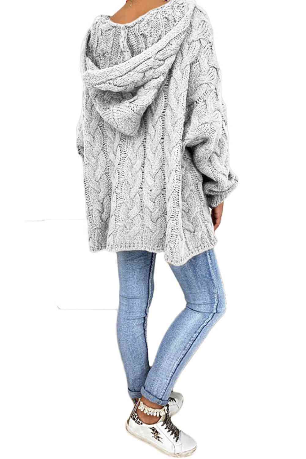 Cable-Knit Hooded Sweater - Create the impossible