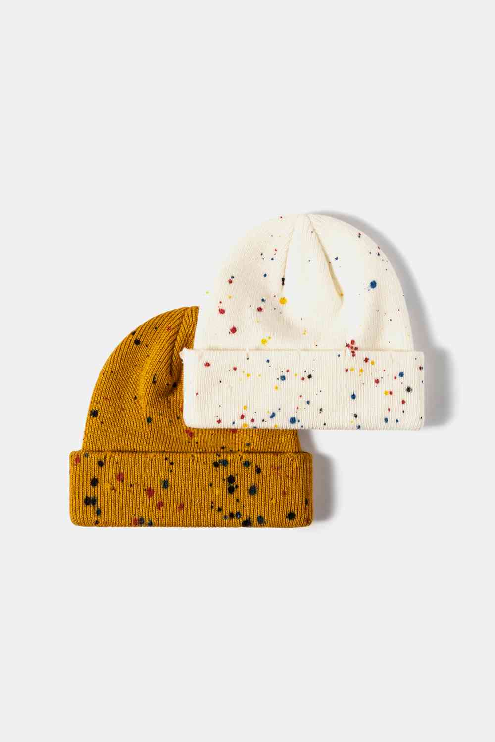 Confetti Rib-Knit Cuff Beanie