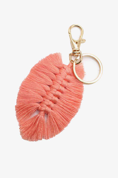 Assorted 4-Pack Leaf Shape Fringe Keychain - Create the impossible