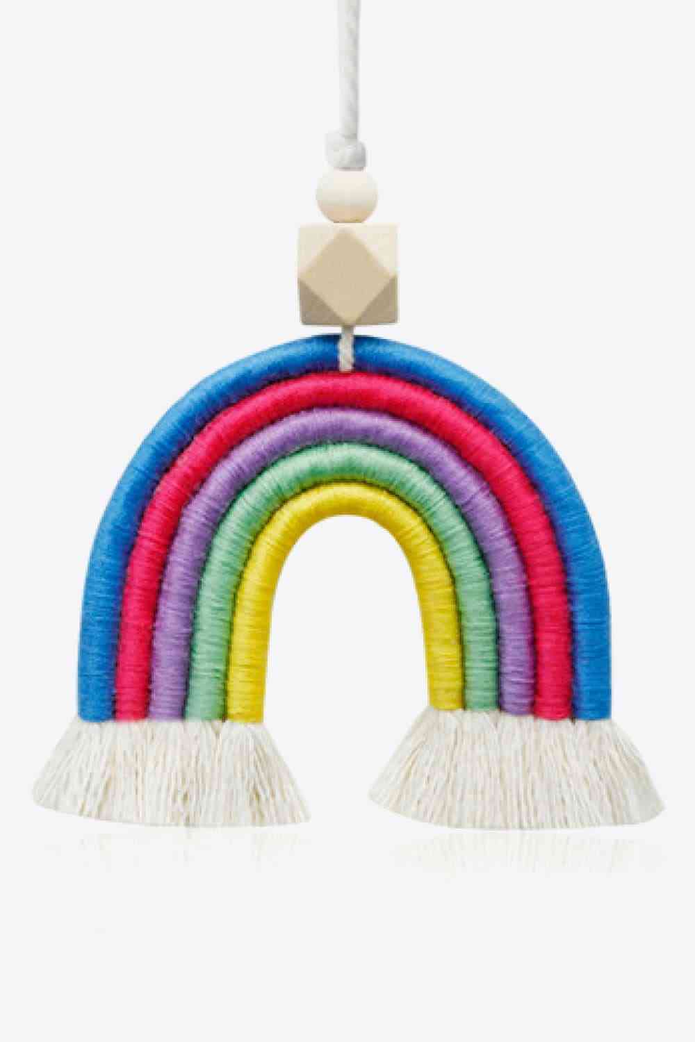 Rainbow Fringed Keychain