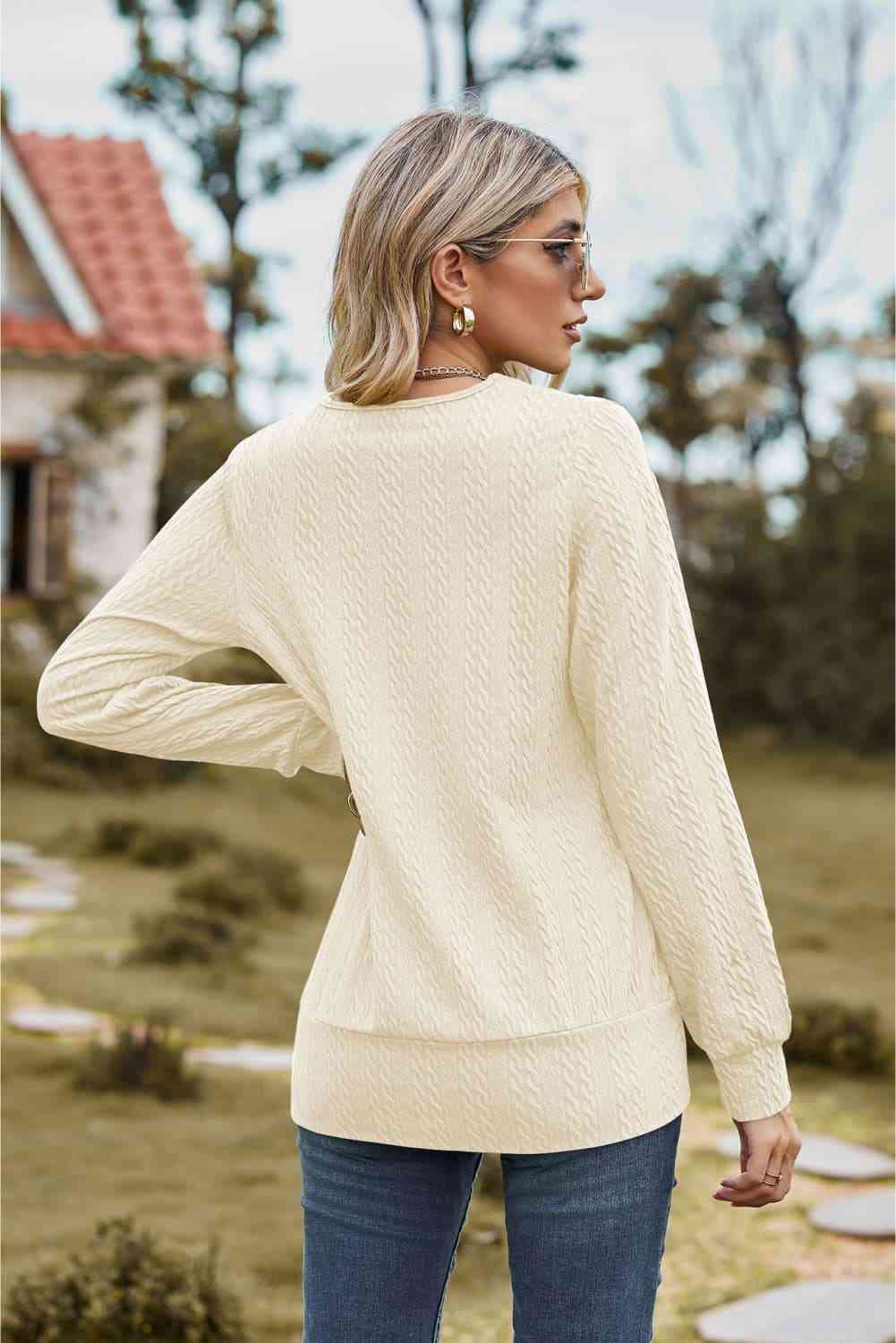 Square Neck Long Sleeve Blouse - Create the impossible